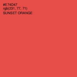 #E74D47 - Sunset Orange Color Image